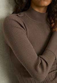 Reiss VIENNE HIGH-NECK  - Strickpullover - mink