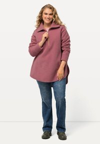 Ulla Popken FLEECESHIRT MIT ZIPPER - Felpa in pile - berry