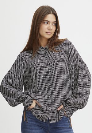 PZSAVINO  - Button-down blouse - black printed