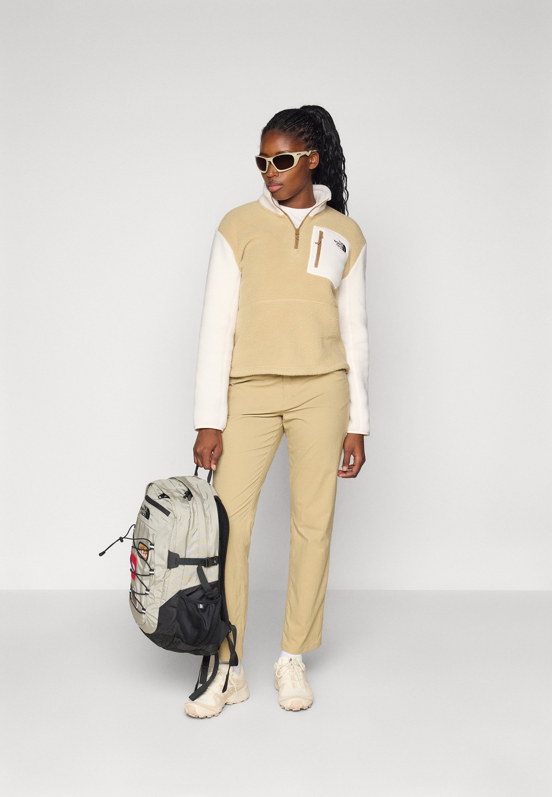 売れ筋商品|||ノースフェイス パーカー・スウェットシャツ レディース アウター YUMIORI  ZIP - Fleece jumper - khaki stone/white dune/utility brown Yumiori 1/4 Zip [Khaki Stone/White Dune] – Ooh La La Boutique