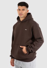 Smilodox DAWSON OVERSIZED HOODIE - Felpa con cappuccio - braun