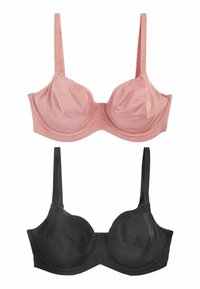 Next BALCONY SMOOTHING  2 PACK  REGULAR FIT - Kaarituelliset rintaliivit - black rose pink