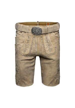 NEUENBURG - Leather trousers - natur