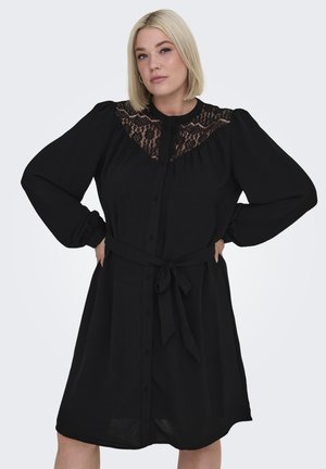 ONLY Carmakoma SPITZEN - Shirt dress - black
