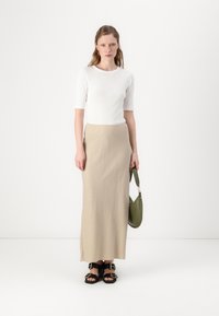 Samsøe Samsøe SAAGNETA LONG SKIRT - Gonna lunga - white pepper