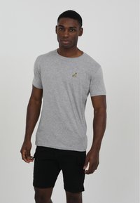 Brave Soul 5 PACK - T-shirt basic - grey white  light blue