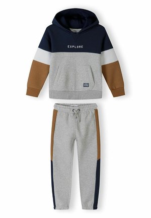 HOODIE COLOUR BLOCK AND JOGGERS SET  - Dressikomplekt - grey navy carmel