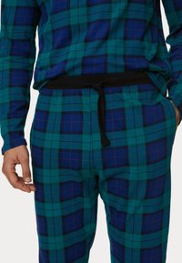 Marks & Spencer PURE SUPERSOFT CHECKED SET - Nattøj sæt - green mix