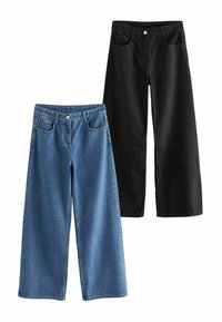 2 PACK  WIDE LEG  - Džinsi ar paplatinātiem galiem - black mid blue