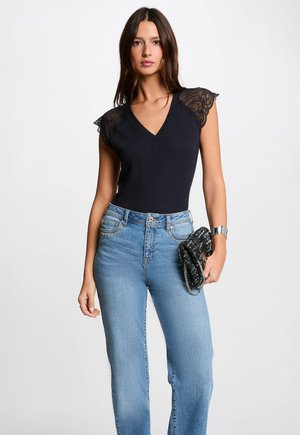 SHORT-SLEEVED - Top - bleu marine