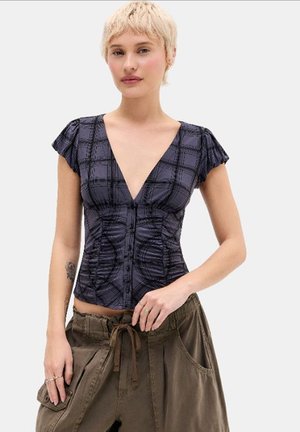 BDG Urban Outfitters, PENNY RUCHED SHIRT - T-shirts print - blue