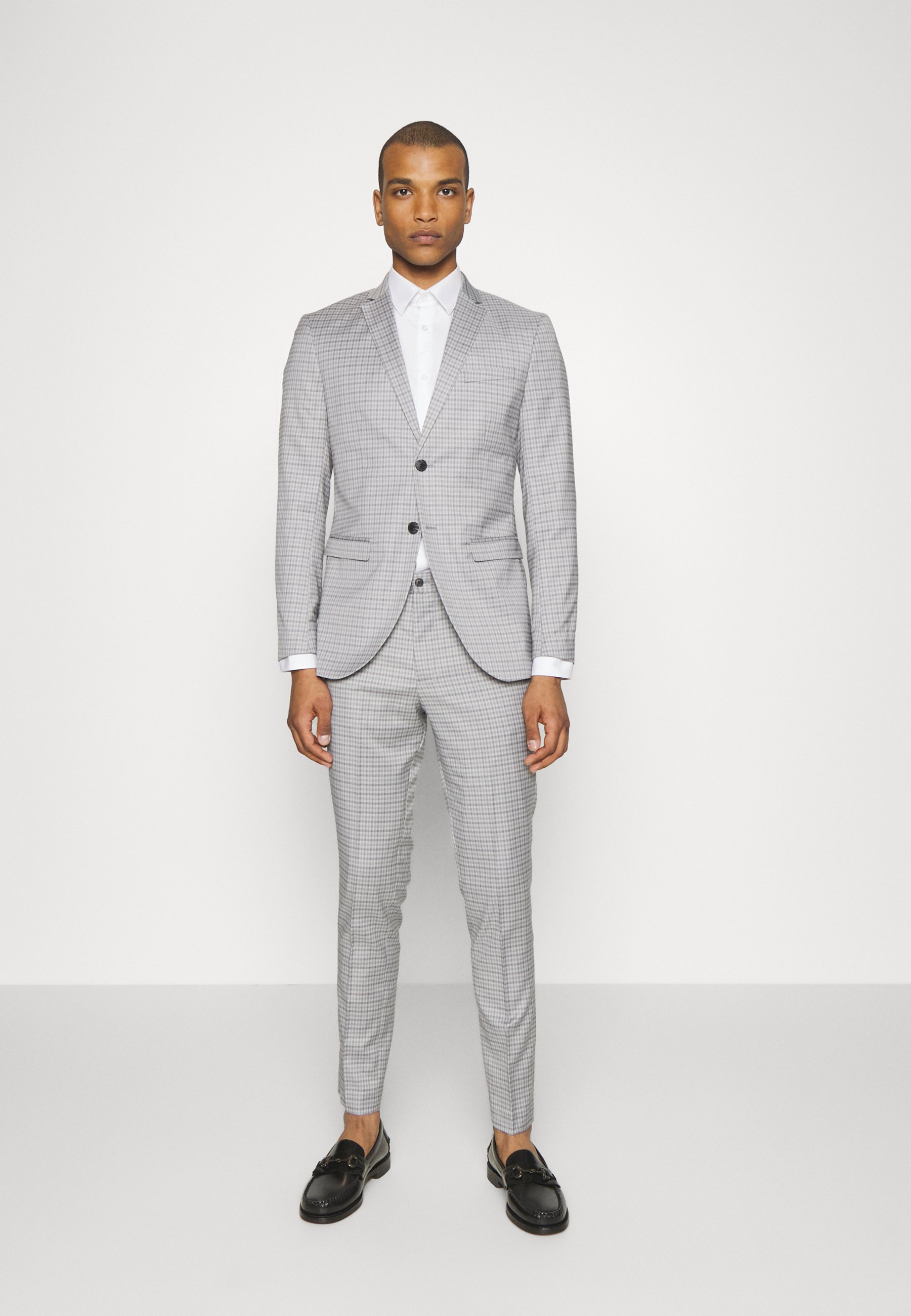 Jack Jones PREMIUM JPRFRANCO CHECK Anzug light grey melange