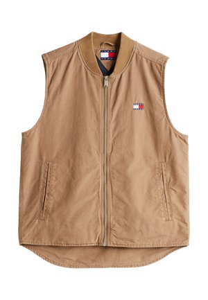 Tommy Jeans Waistcoat - vintage camel