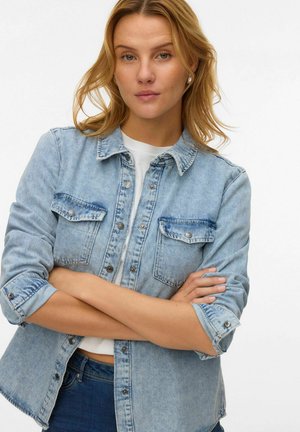 Bluza s gumbima - light blue denim