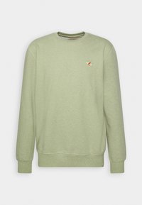 REVOLUTION REGULAR FIT CREWNECK WITH A SMALL EMBROIDERY - Sweatshirt - lightgreen