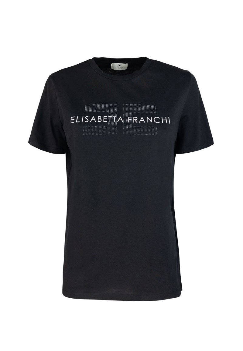 T-Shirt Nero Donna Black Premium by EMP con Stampa Teschio e Pizzo