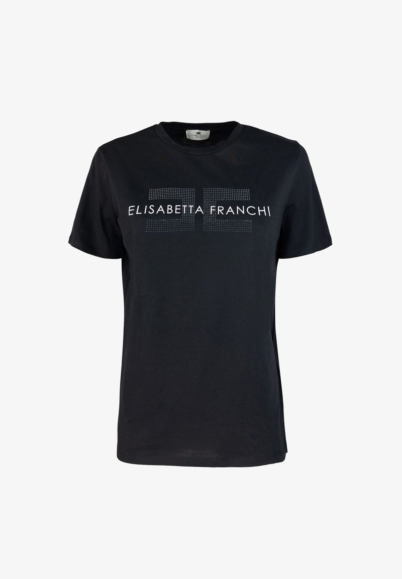 T-Shirt Nero Donna Black Premium by EMP con Stampa Teschio e Pizzo T-Shirt Nero Donna Black Premium by EMP con Stampa Teschio e Pizzo