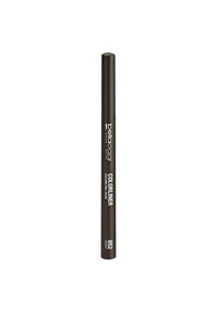 Matita eyeliner colorata con custodia nera e testo bianco, etichettata "Color Liner Eyeliner Full Color 852 Coffee," presenta una punta retrattile.