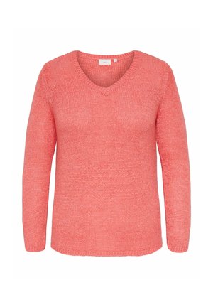 CARGEENA L/S V-NECK NOOS - Pulover - sugar coral