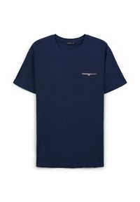CON TASCHINO - T-shirt basic - blu notte
