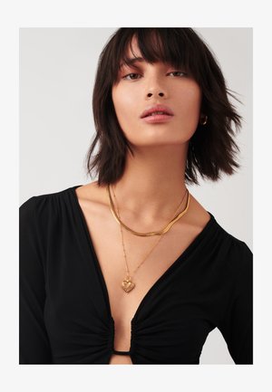 Missoma RIDGE HEART CHARM NECKLACE - Ketting - gold-colored