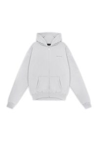 LOGO OVERSIZED JACKET - Mikina na zip - washed clear grey gum