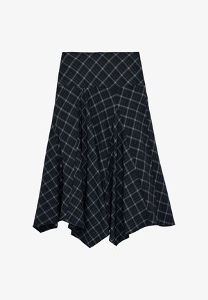 Koton, PLAID MIDI - A-Linien-Rock - dark blue