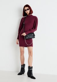 ONLY ONLKATIA DRESS - Vestido de malha - burgundy