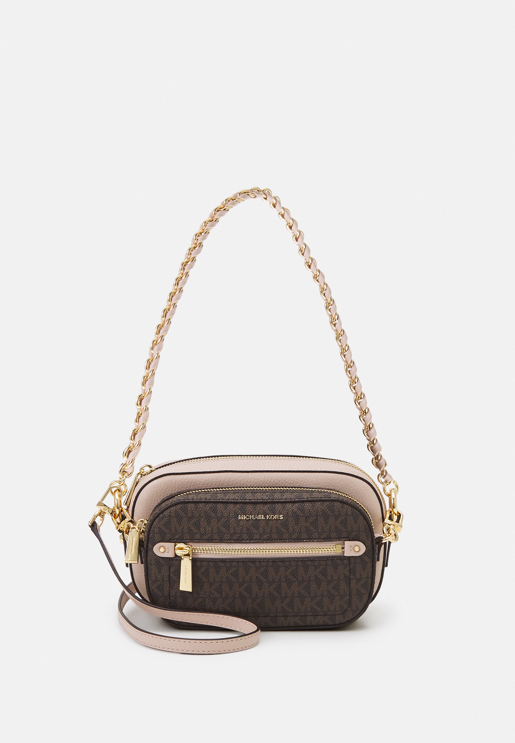 MICHAEL Michael Kors JET CHARM POCHETTE XBODY - Handbag - brown/acorn/brown  - Zalando.de