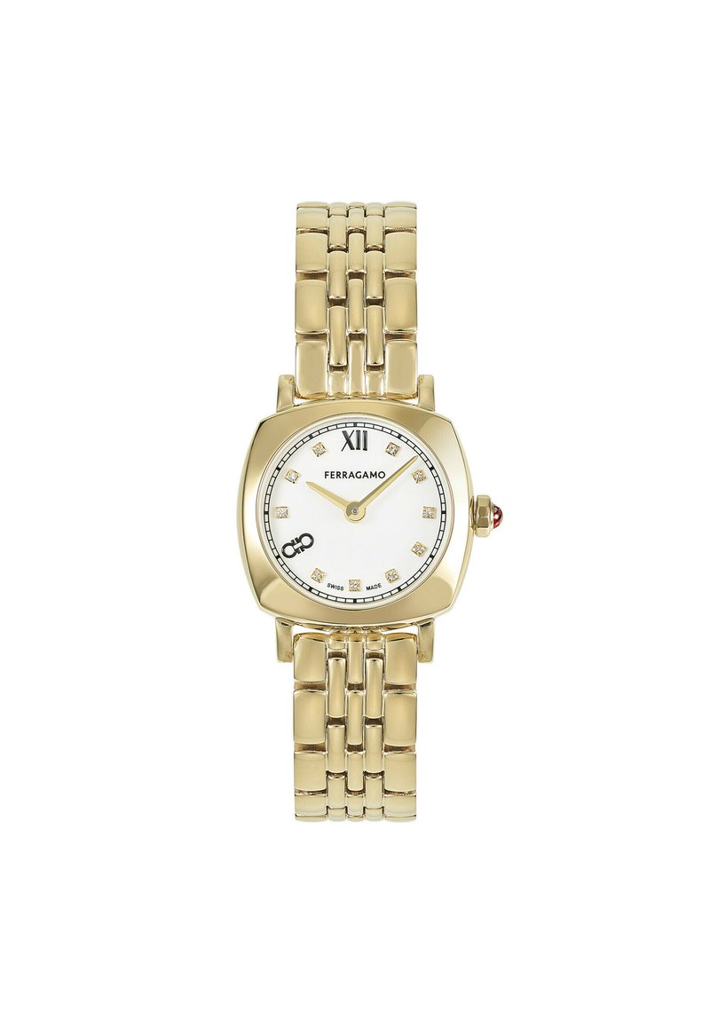 FERRAGAMO QUARTZ ANALOG KU-SOFT SQUARE 23MM - Hodinky - champagne