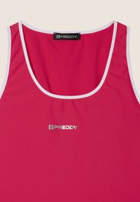 Freddy SLIM IN TESSUTO TECNICO CON BORDATURE A CONTRASTO - Top - siena red