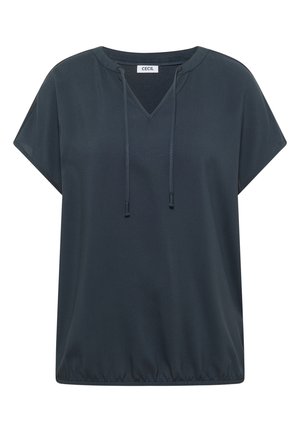 Cecil, KURZARM BLUSE MIT STRUKTURMIX - T-shirt basique - deep petrol blue