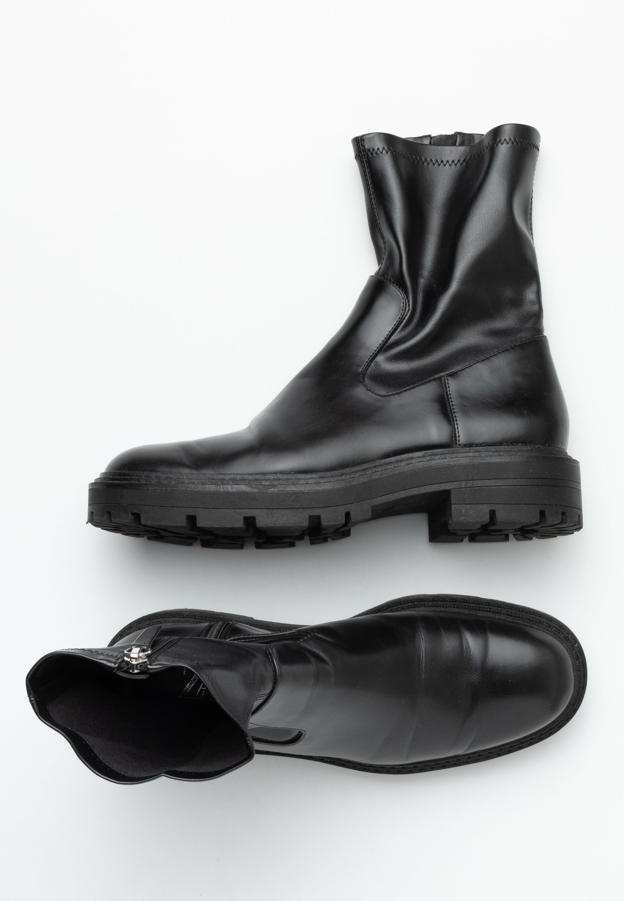 Zara Bottes à plateau black/noir (Seconde main) ZALANDO