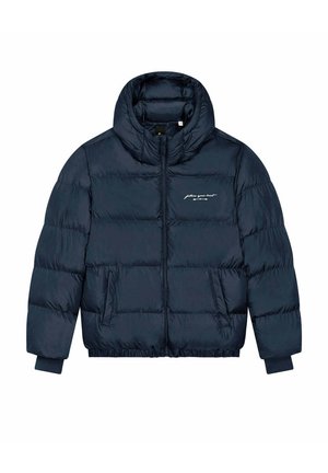 Mira Paris FOLLOW YOUR HEART EMBROIDERY UNISEX PUFFER  - Veste d'hiver - dark blue