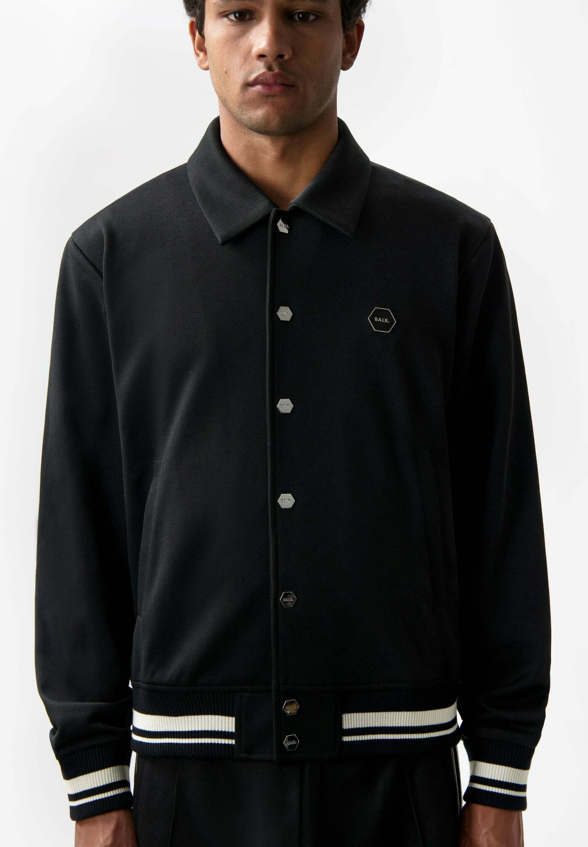 BALR. LEATHER TRUCKER JACKET BALR. Summer jacket - jet black/black 