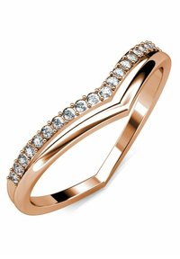 TIRYNS - Bague - couleur or rose/cristal