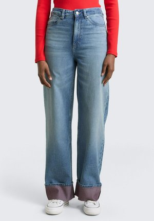 LINOU WIDE MIT TURN-UP - Jeans Relaxed Fit - light stone blue denim tint