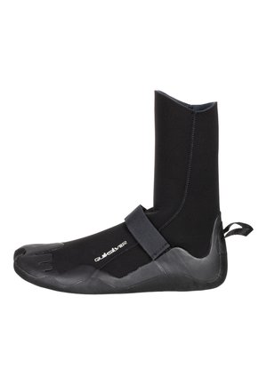 Botte de plongée en néoprène noir avec une tige haute, semelle en caoutchouc et sangle ajustable. Caractérisée par un design à cinq orteils pour une meilleure adhérence et un mouvement amélioré.