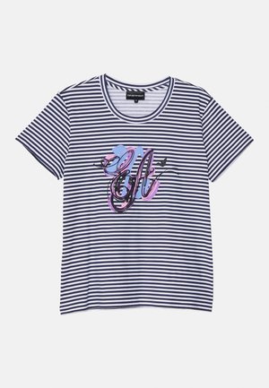 T-shirts med print - bianco/navy