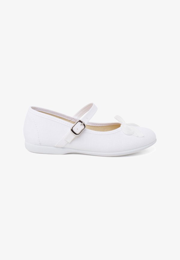 MERCEDITAS LAZO BRILLO NACARADO – Lauflernschuh – blanco