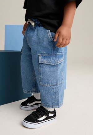 Next, REGULAR FIT - WIDE PULL ON  - Shorts di jeans - mid blue denim