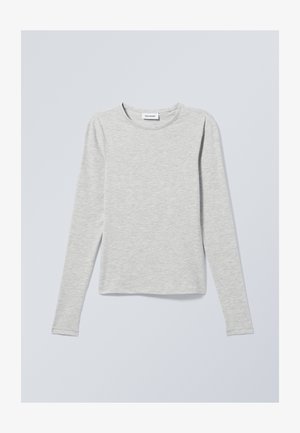 Weekday SLIM FITTED LONG SLEEVE - Tops ar garām piedurknēm - grey