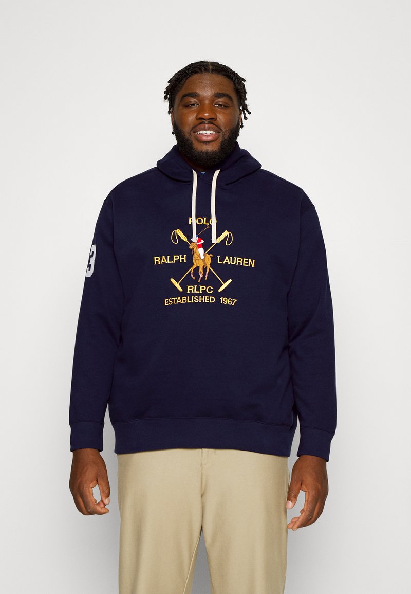 Polo Ralph Lauren Big & Tall - BIG PONY CREST FLEECE HOODIE - Huppari - cruise navy, Suurenna