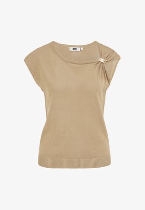 WE Fashion, Triko s potiskem - beige