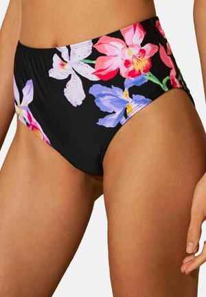TUMMY CONTROL HIGH WAISTED  - Bikini alsók - black iris flower