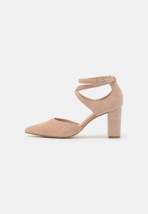 LEATHER  - Højhælede pumps - beige