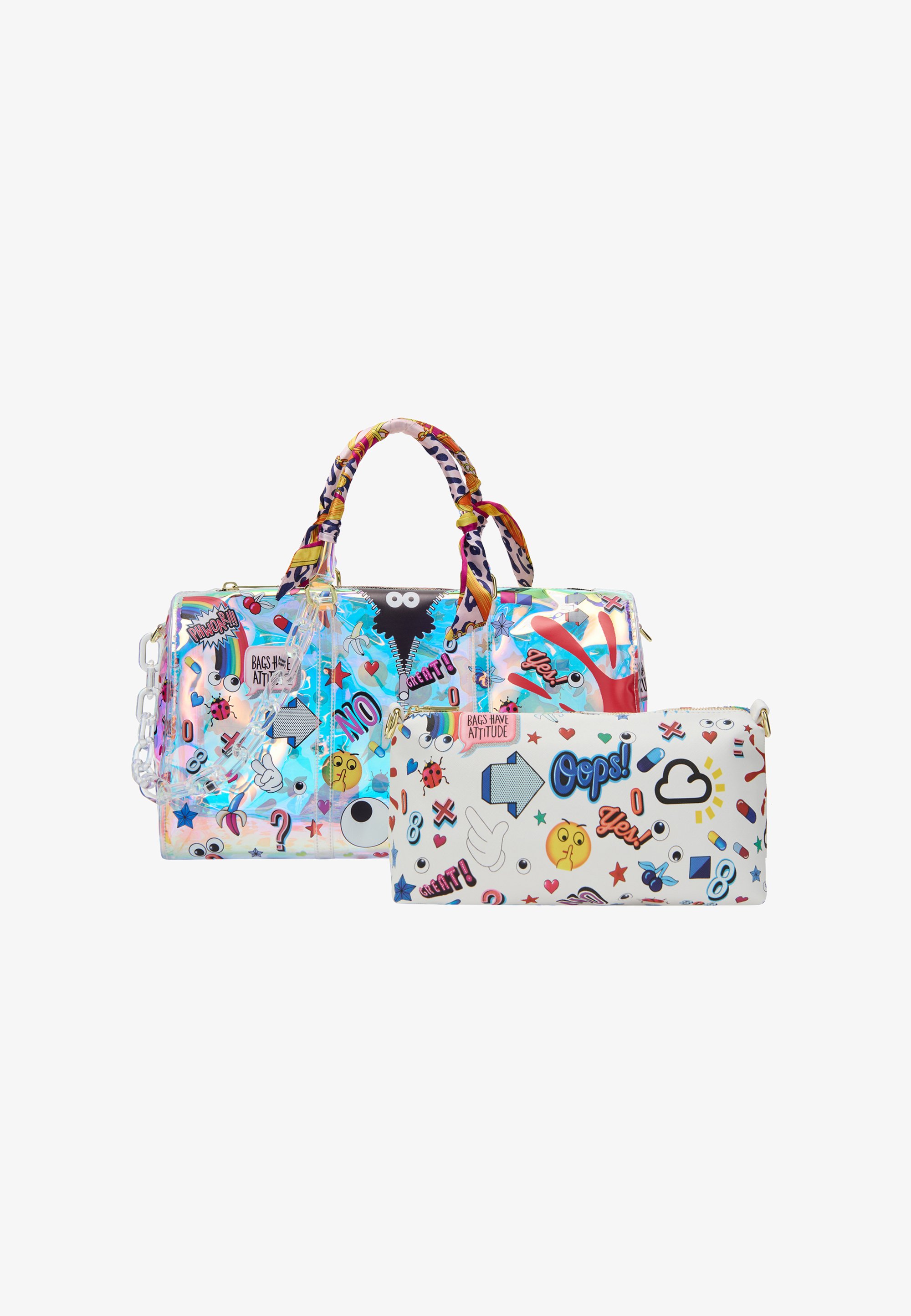 Borsetta Pochette Bianca E Blu Pochette Bianca Di Vernice Lucida