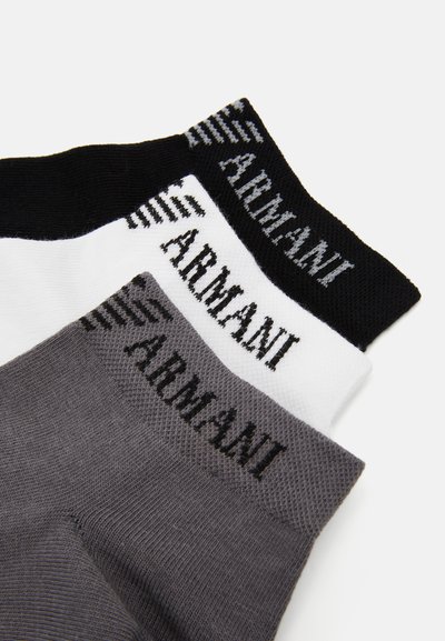 Emporio Armani SNEAKER SOCKS 3 PACK - Ponožky - bianco/nero/grigio