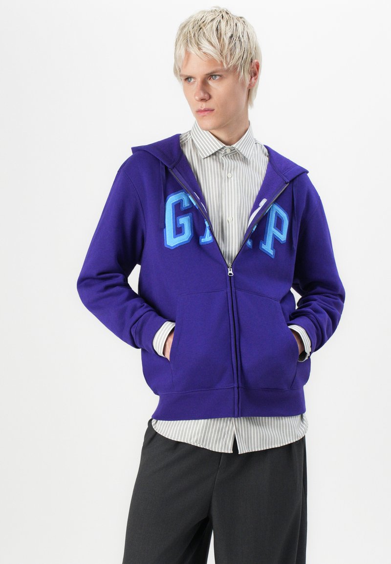 Rouge - Sweat à capuche zippé avec logo Gap (4-13 ans
