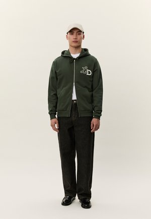 ZIPPER HOOD - Tröja med dragkedja - duffel bag green